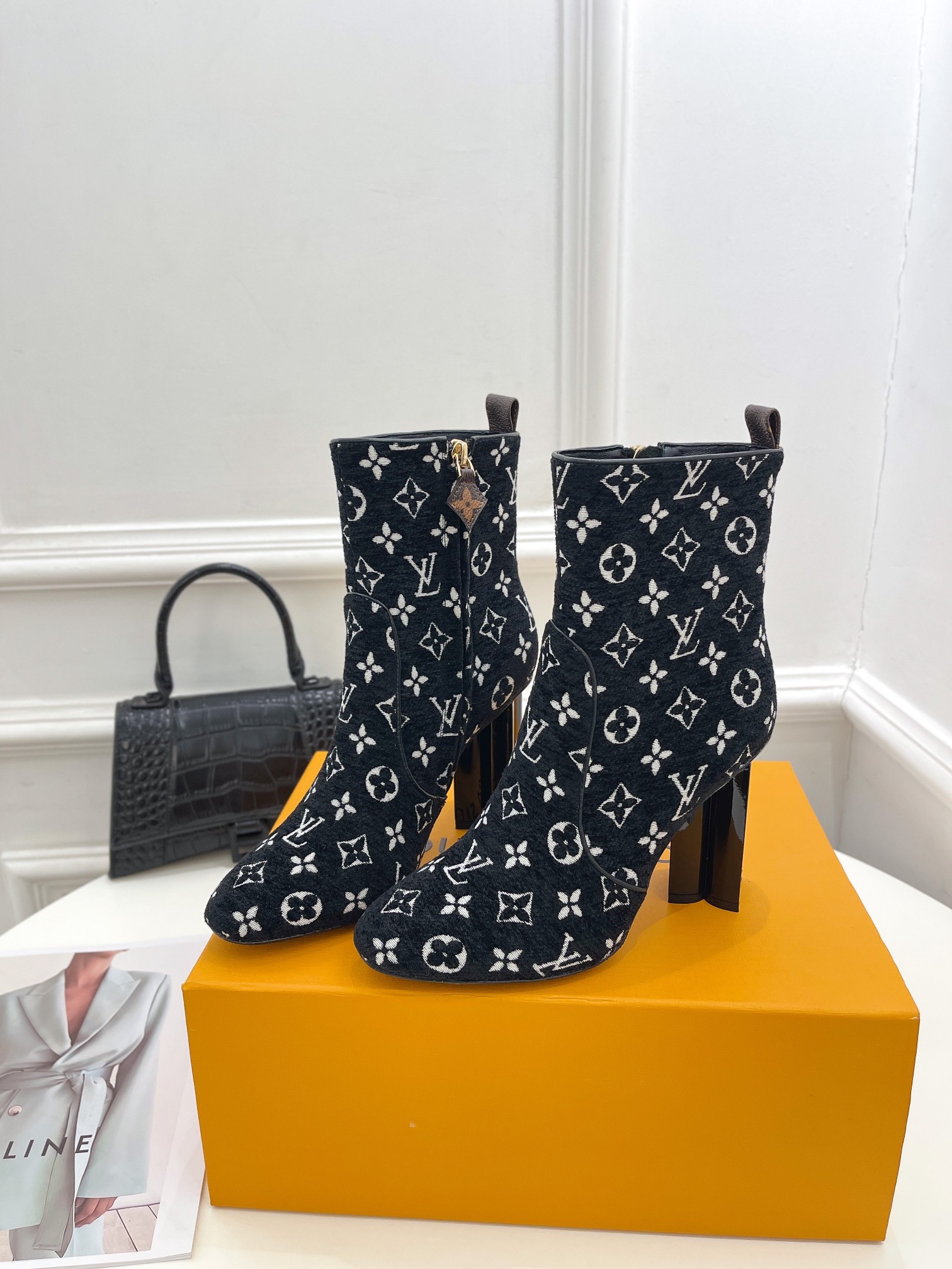 L0vis Vvtt0n Boots Heel 9.5CM Black