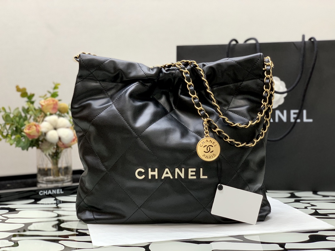 Ch**el 22 Hand Tote bag Black 42*39*8*cm