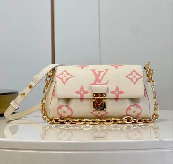 LV Favorite Empreinte Leather Bag M45813 Pink