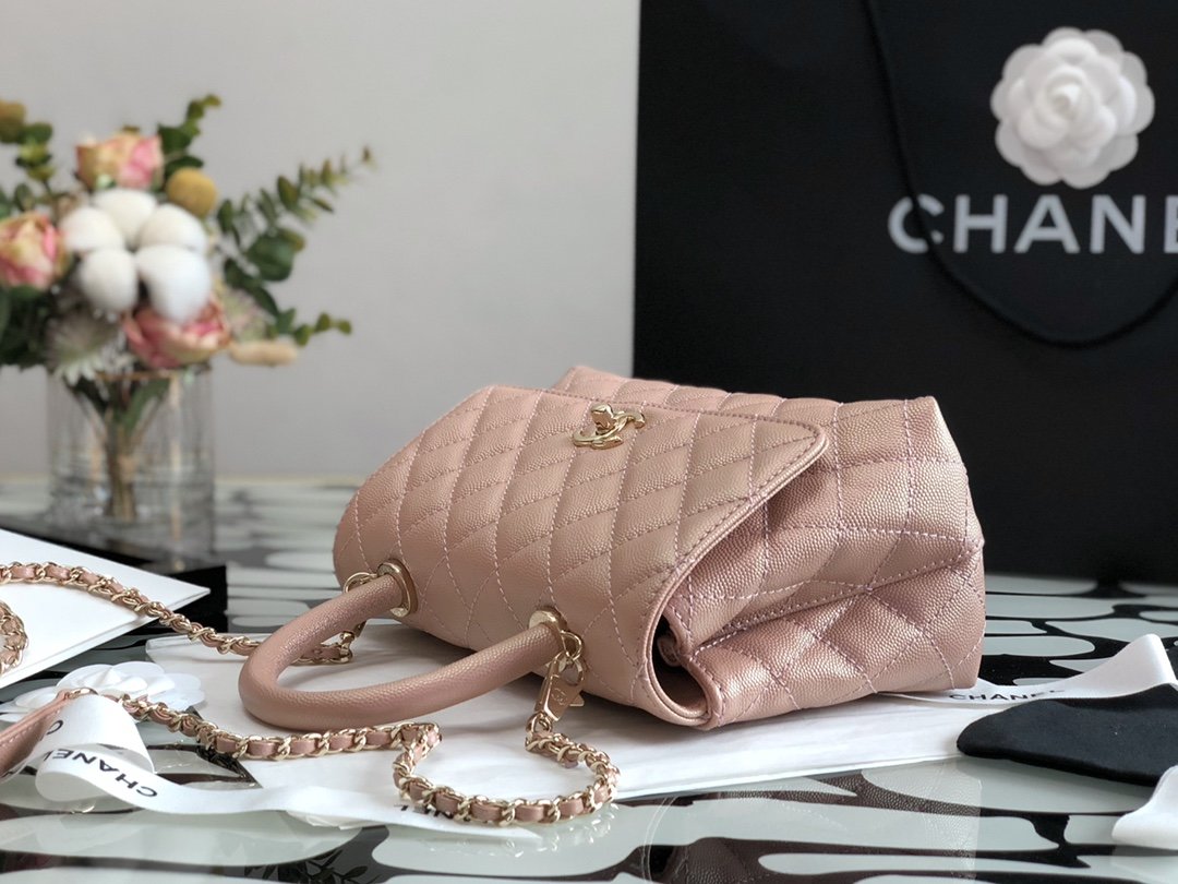 Ch**el Coco Handle Bag Light Pink
