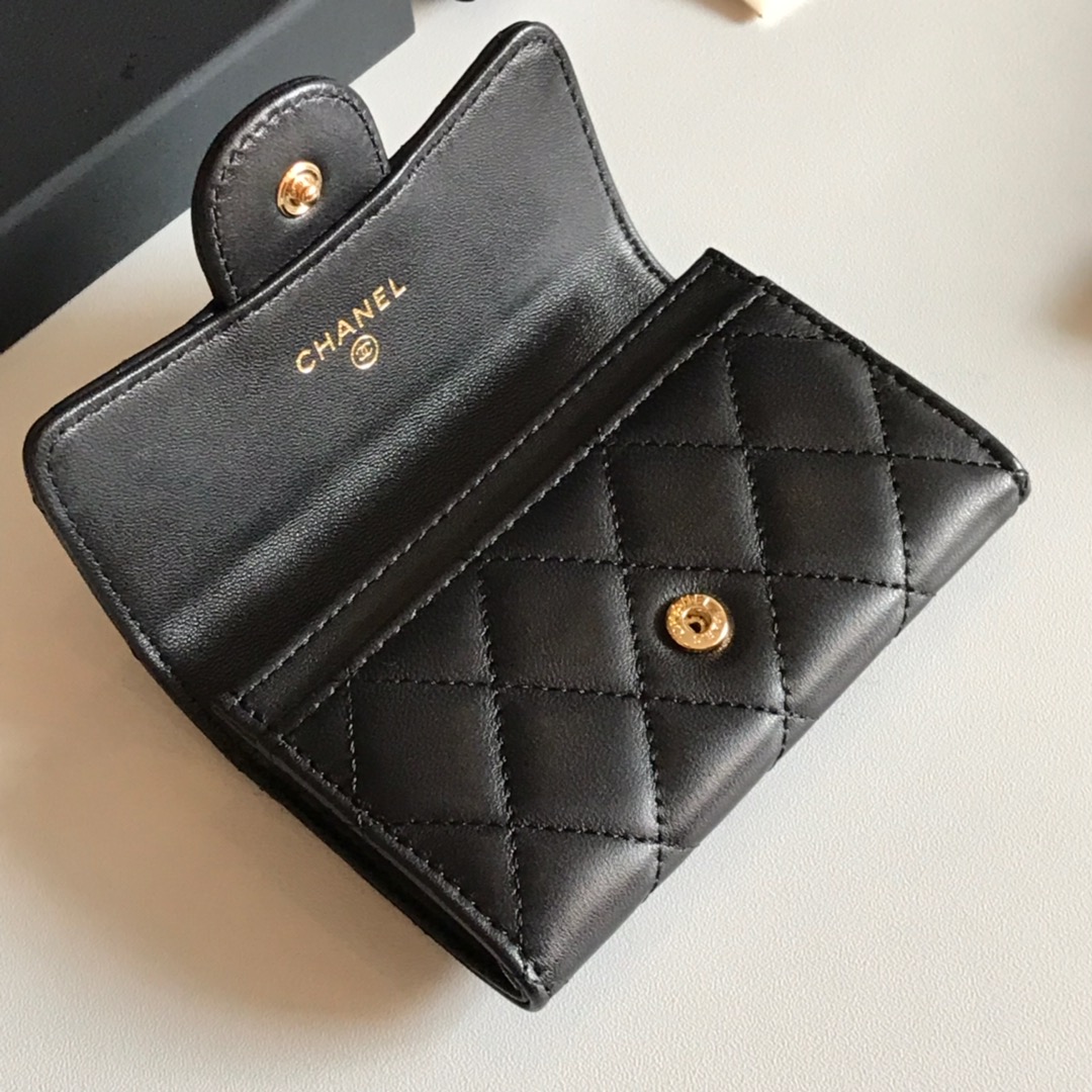 Ch**el Wallet Lambskin 11cm