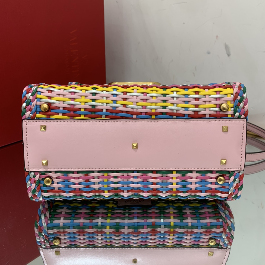 Va1e*ntin0 Garavani Pink Small VSling Tote Bag 22cm
