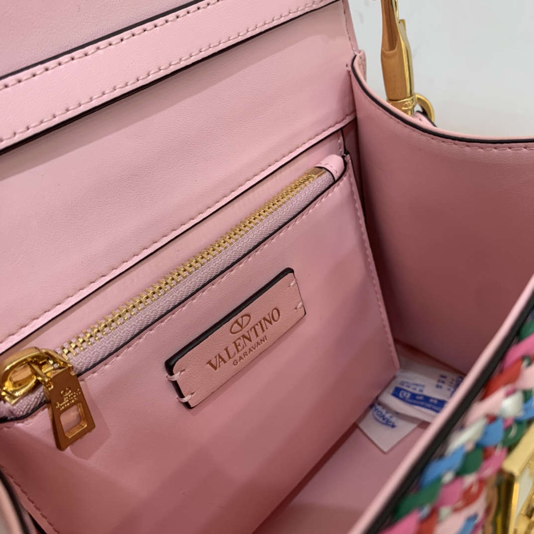 Va1e*ntin0 Garavani Pink Small VSling Tote Bag 22cm
