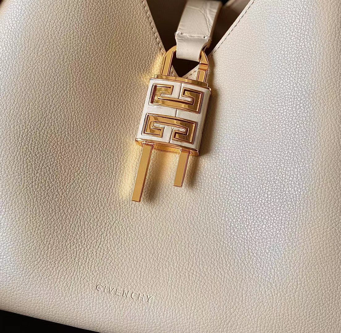 Givenchy G-Hobo Shoulder Bag Beige 31cm