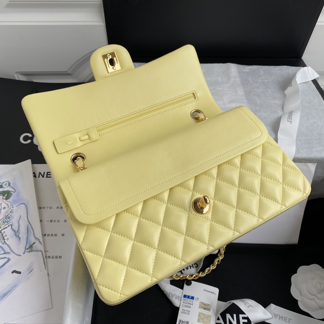 Ch**el Flap Lambskin Bag Medium A01112