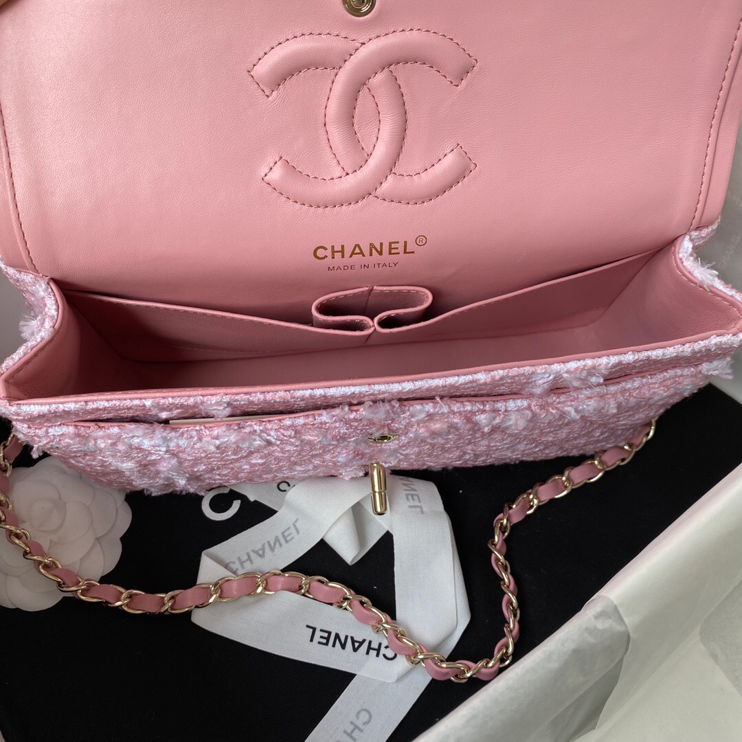Ch**el Flap Bag 25cm Pink