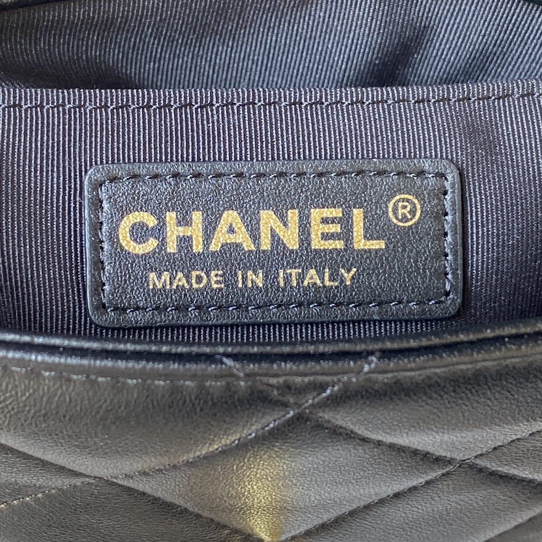 Ch**el Flap Bag Black AS1160 17cm