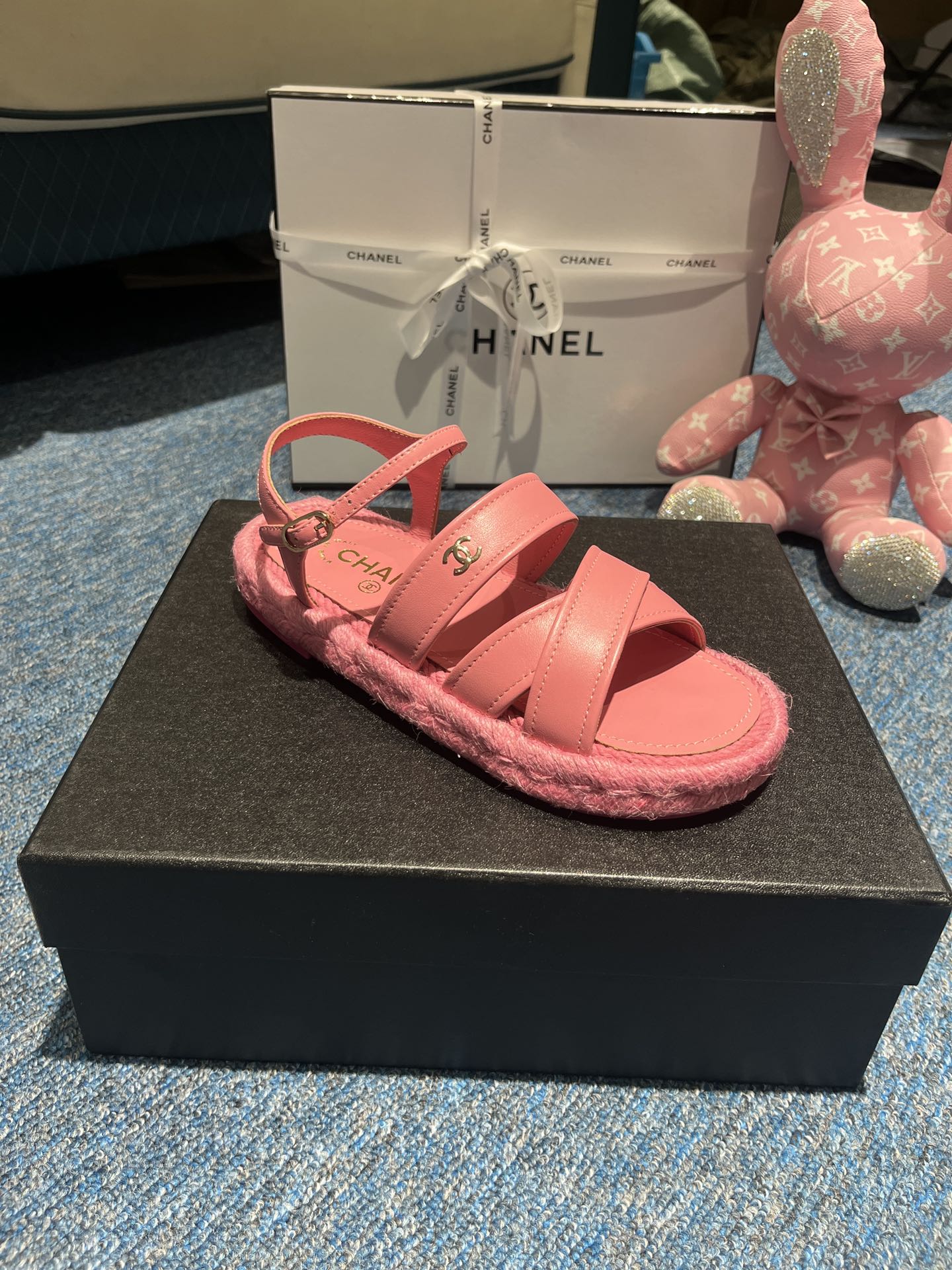 Ch**el Sandals Pink 01