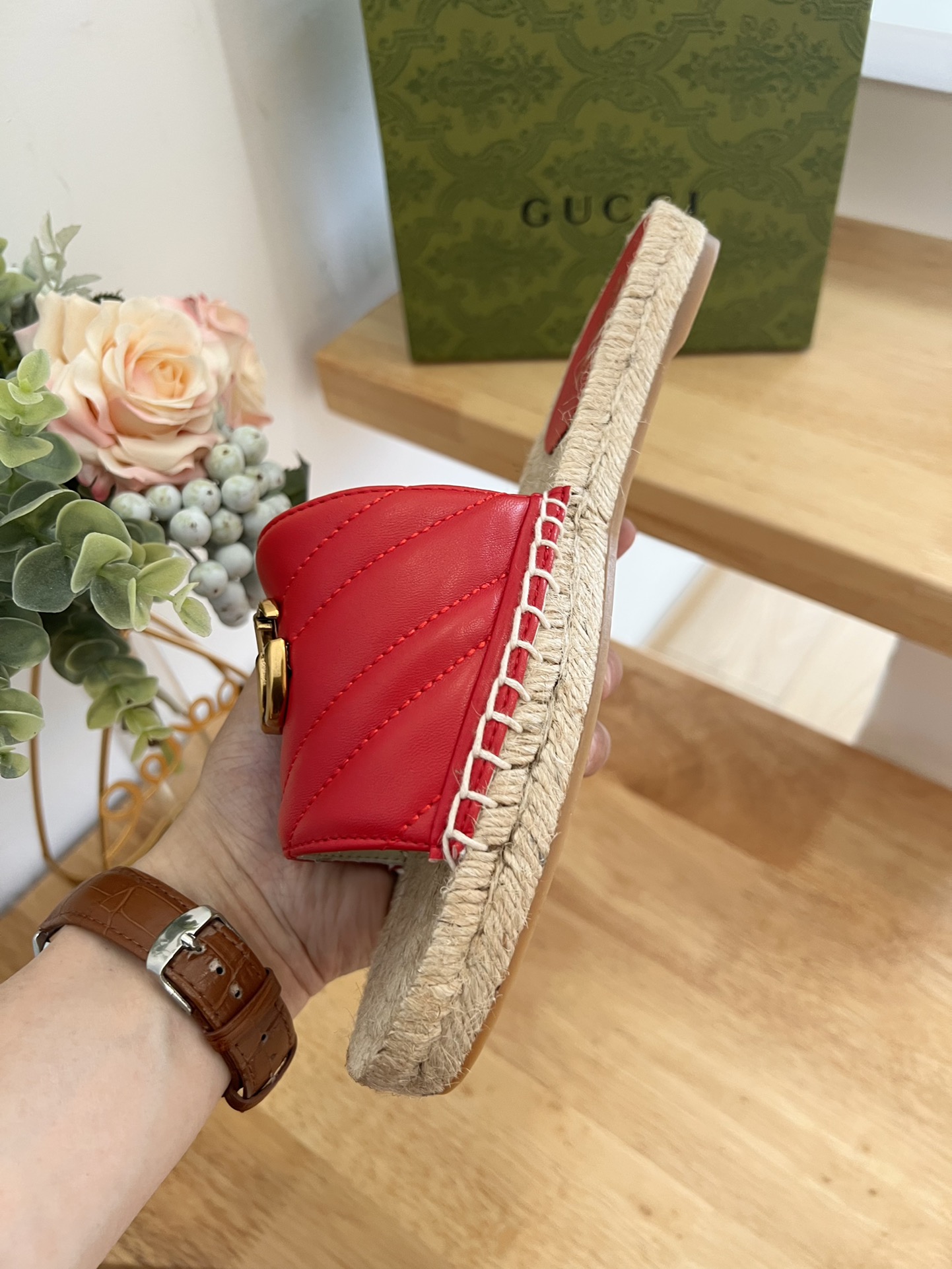 Gvc*1 Espadrille Slippers Red