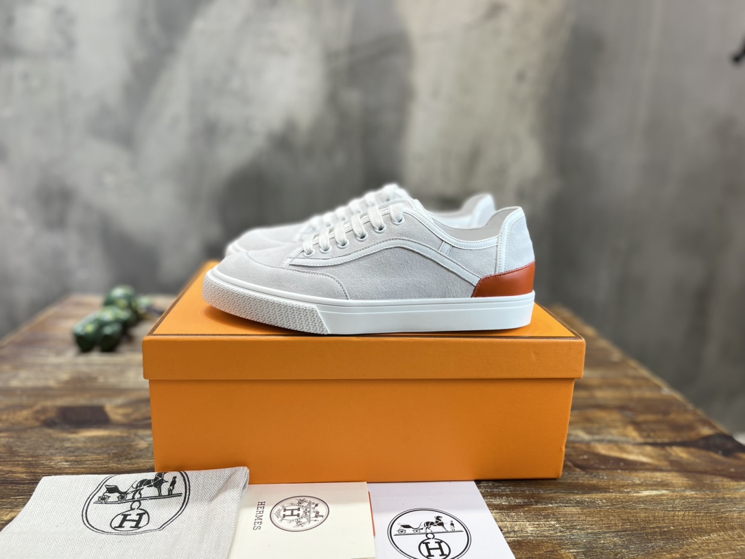 H**me5 Low-Top Sneakers White And Orange