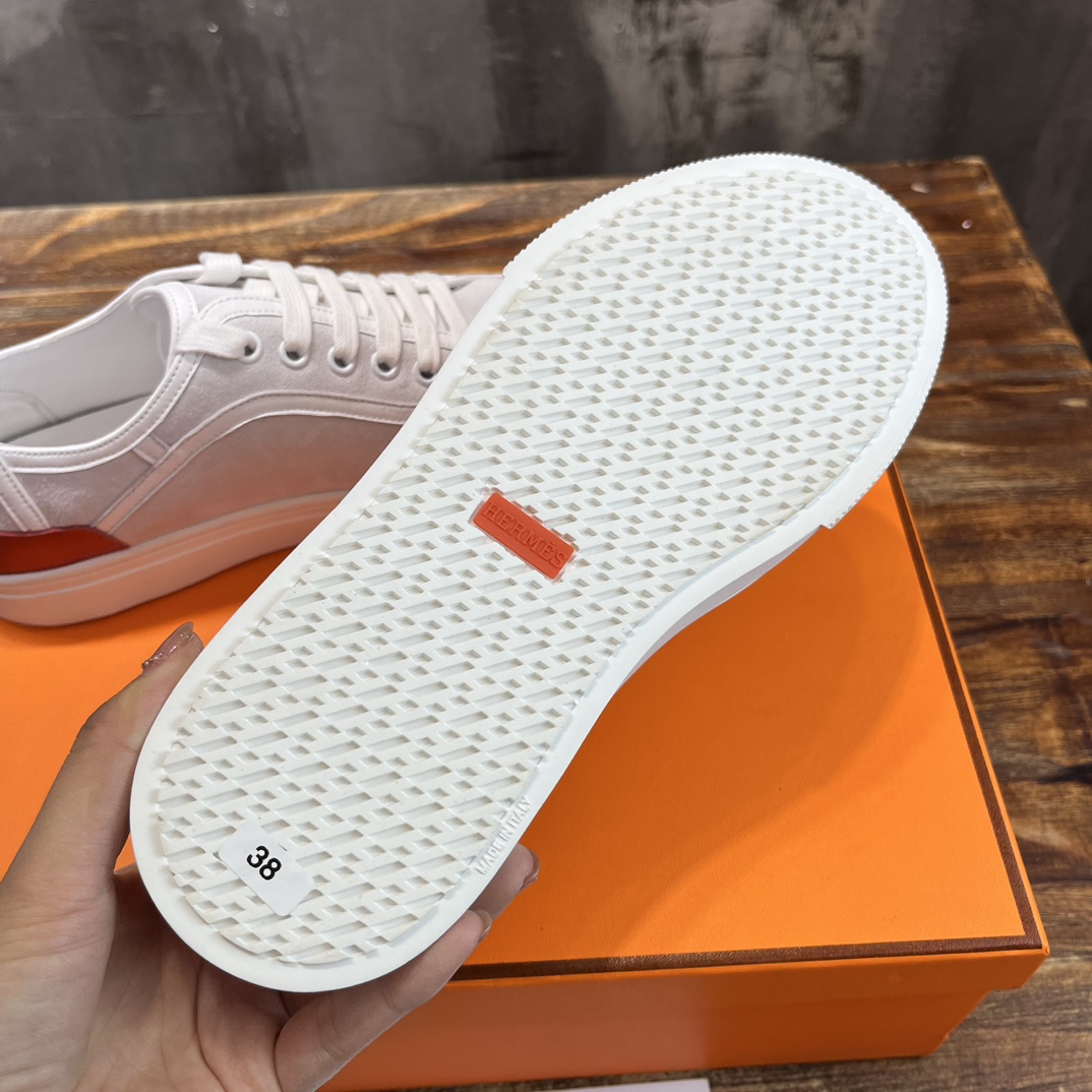 H**me5 Low-Top Sneakers White And Orange