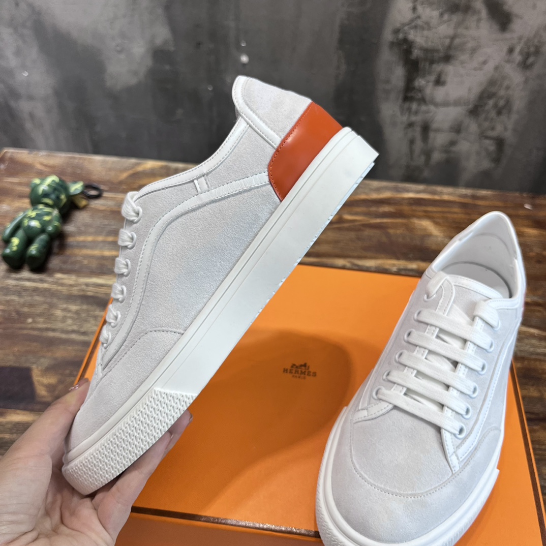 H**me5 Low-Top Sneakers White And Orange