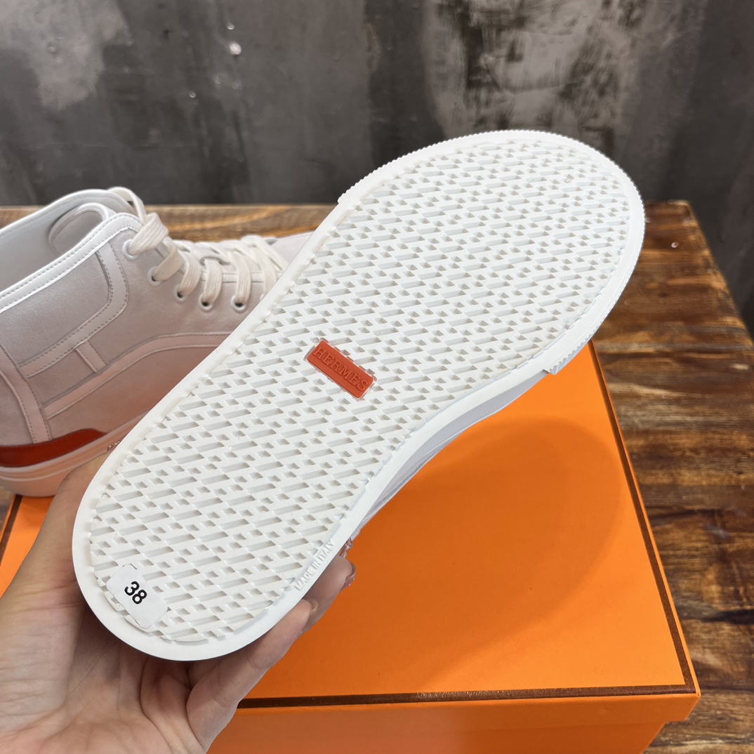 H**me5 High-Top Sneakers White And Orange