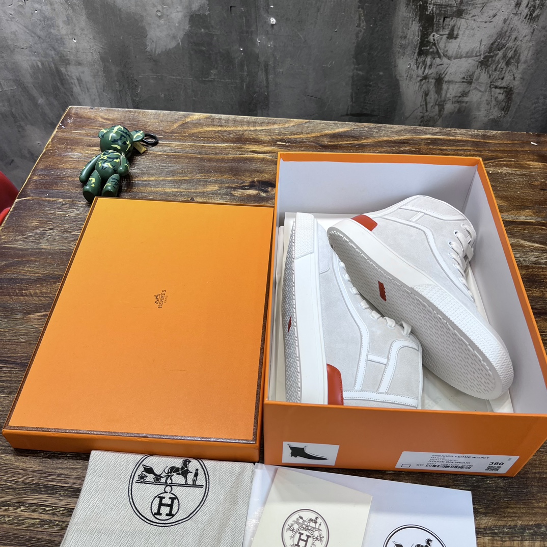 H**me5 High-Top Sneakers White And Orange