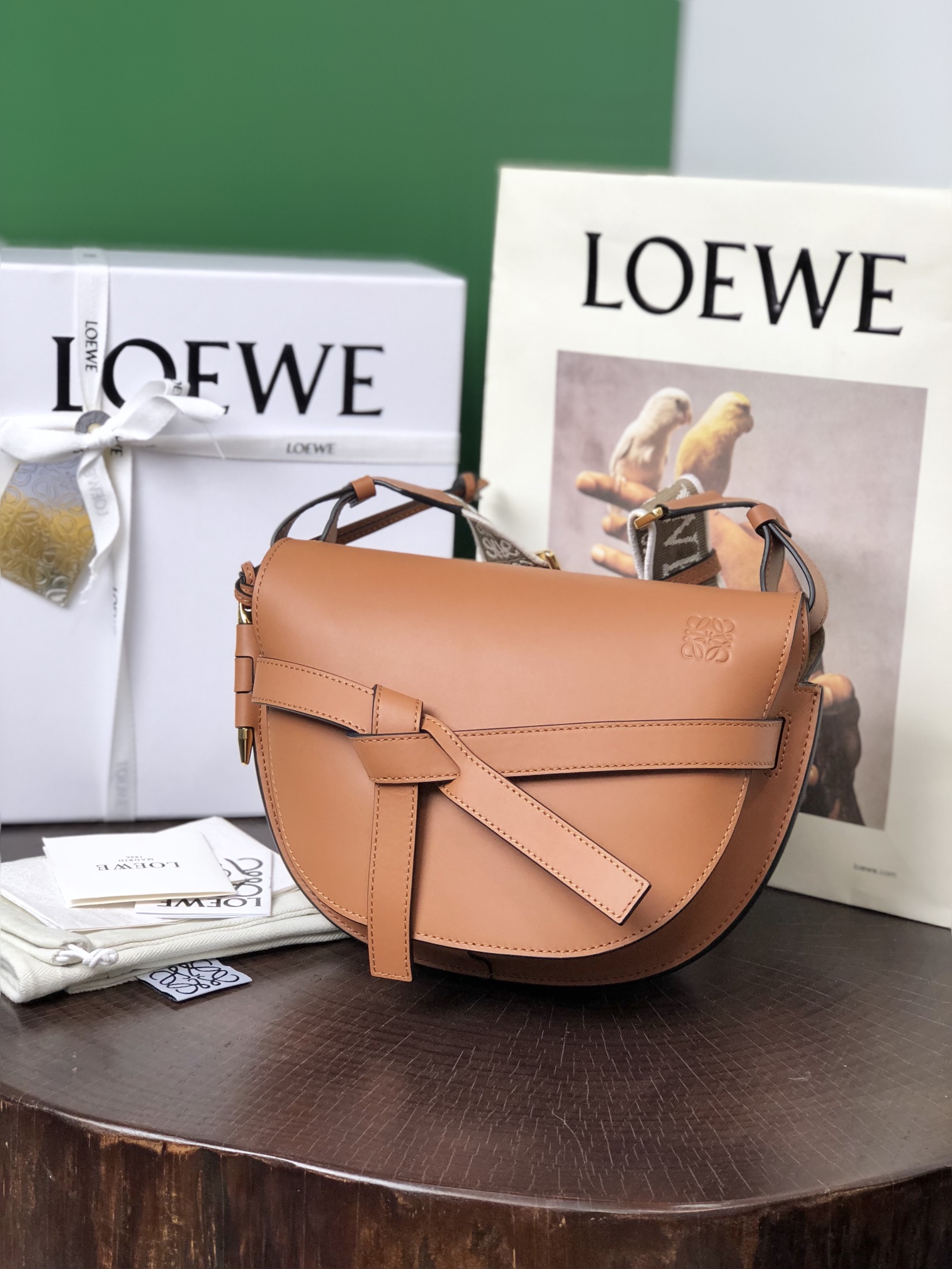 L0ew* Gate Shoulder Bag Brown