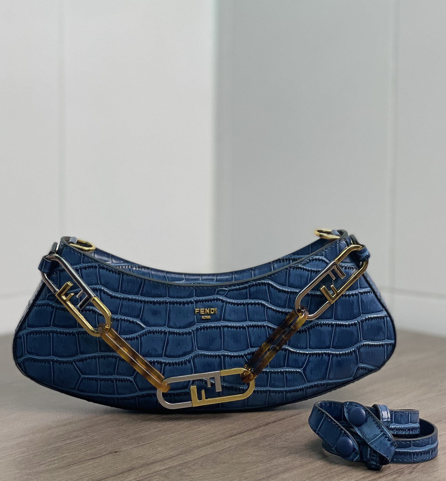 F**di O-Lock Swing Bags Blue