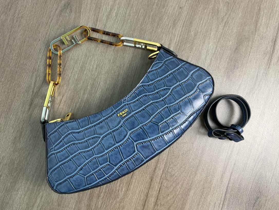 F**di O-Lock Swing Bags Blue