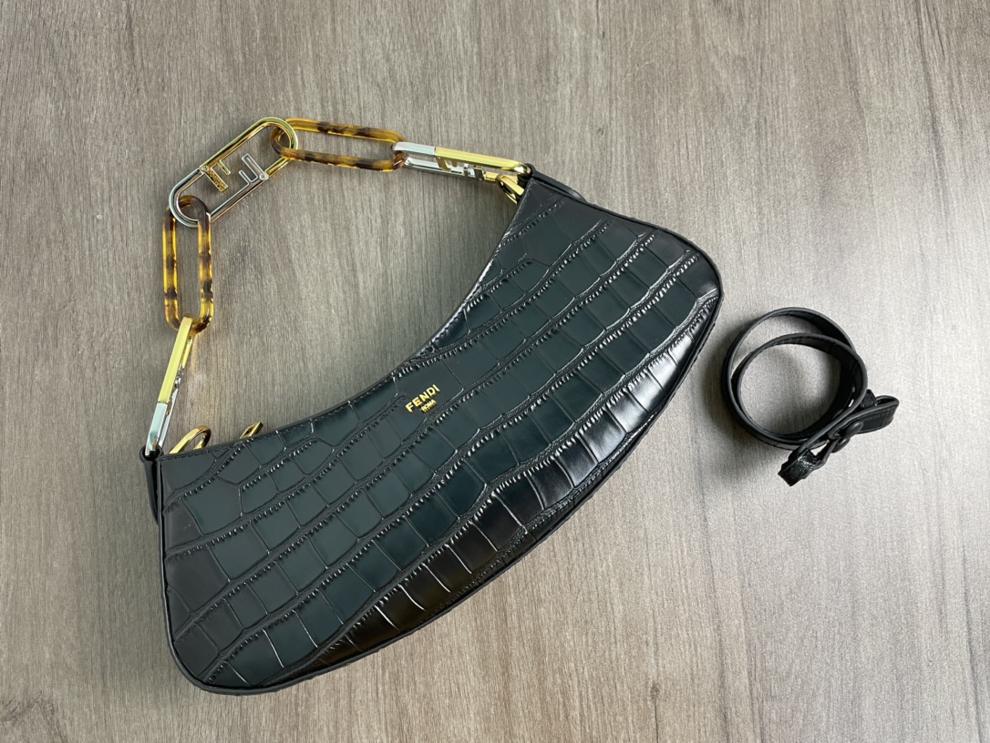 F**di O-Lock Swing Bags Black