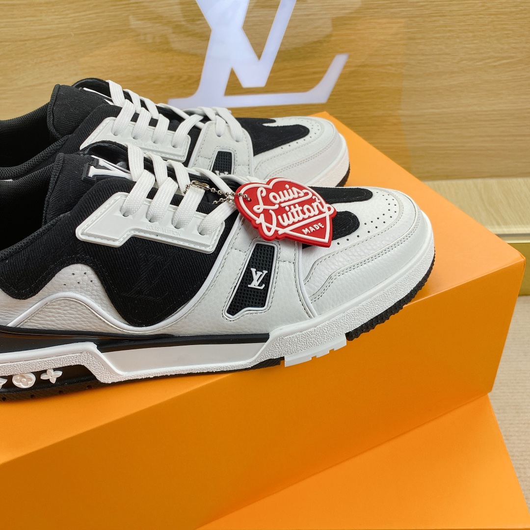 L0vis Vvtt0n Trainer Sneakers Black White