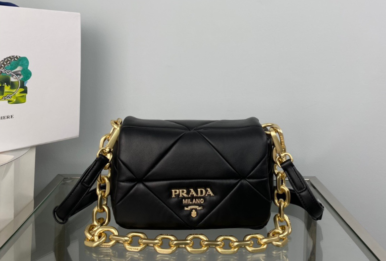 Pra*a System Nappa Patchwork Shoulder Bag
