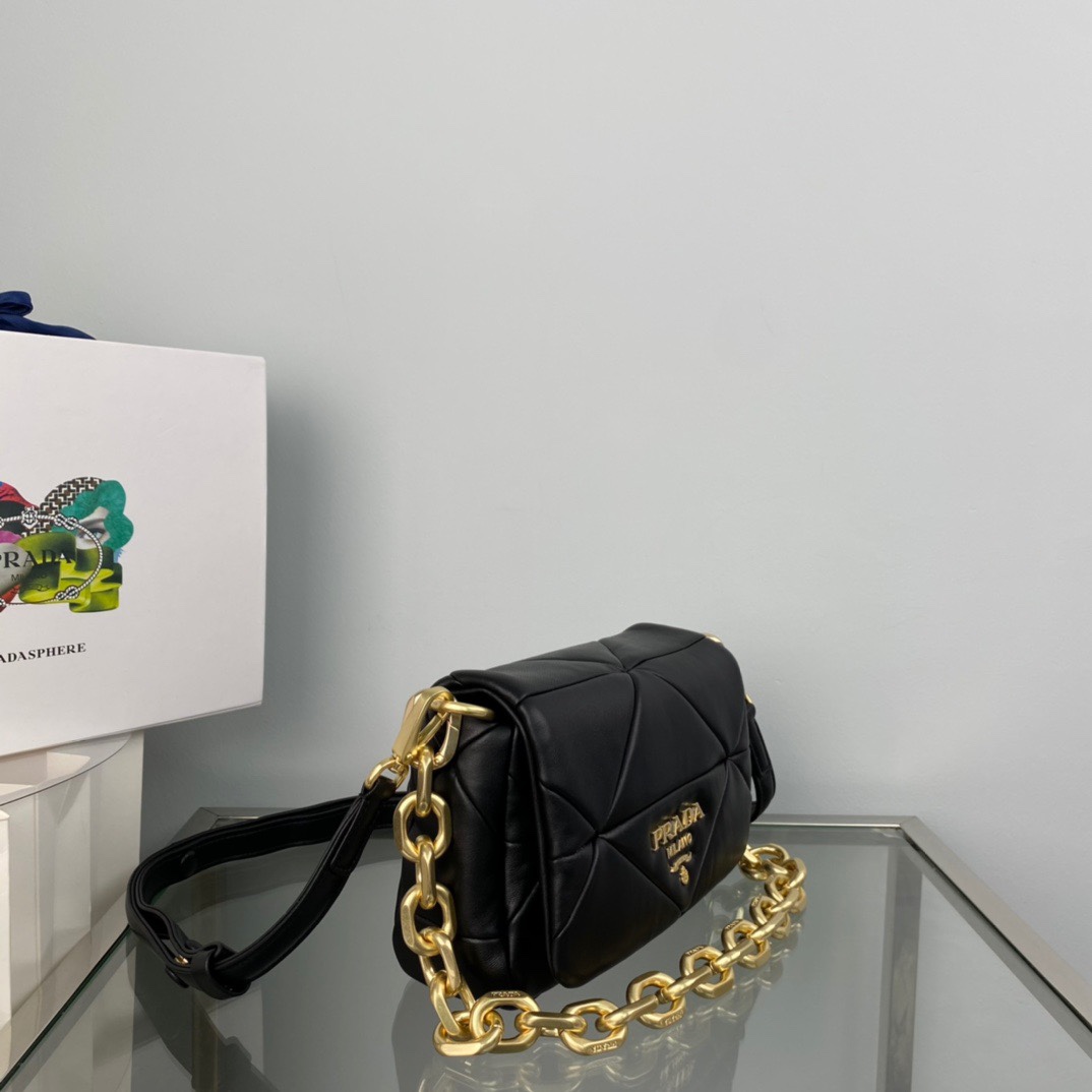 Pra*a System Nappa Patchwork Shoulder Bag
