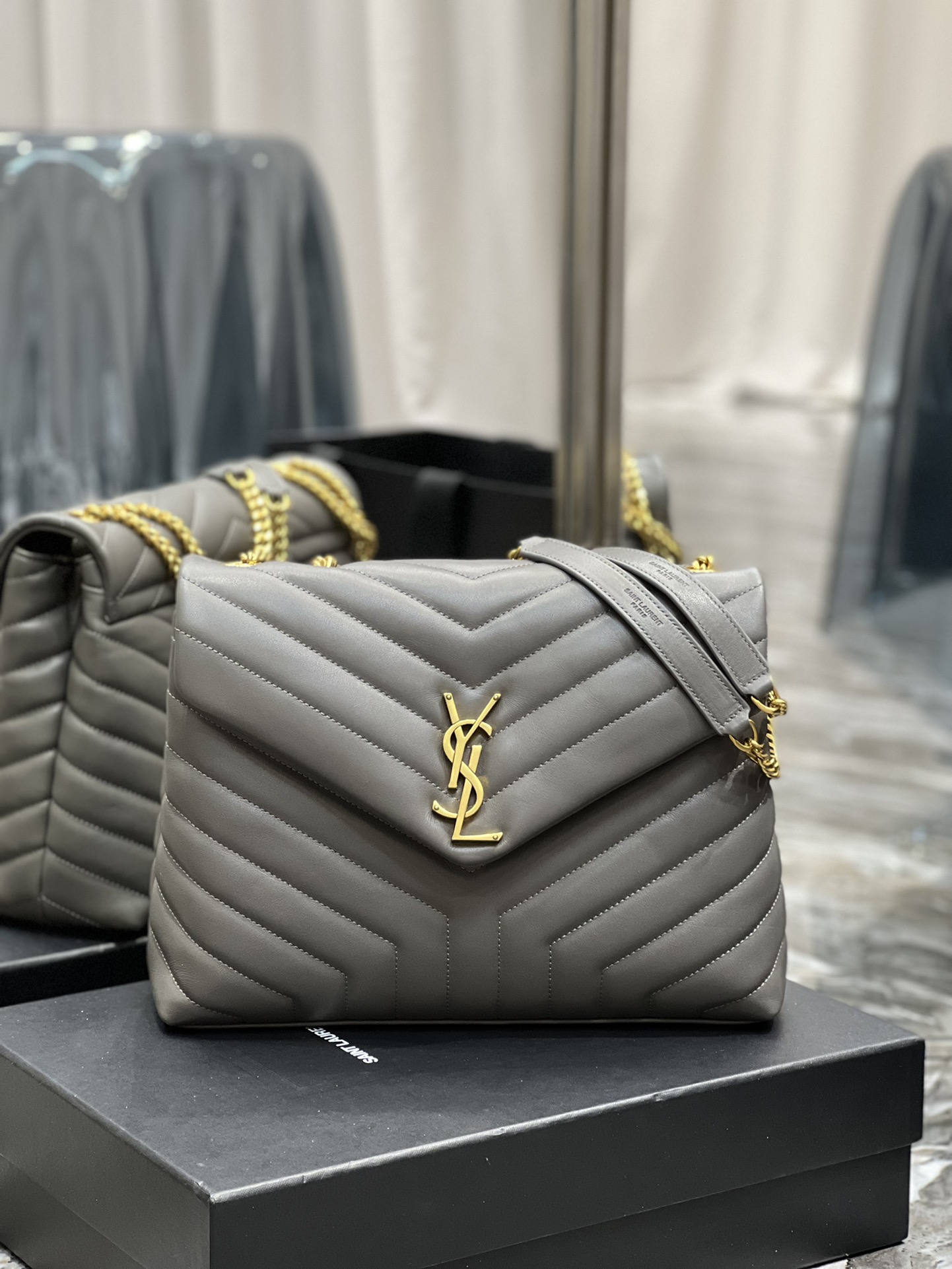Y51 Loulou Grey Bag 32cm