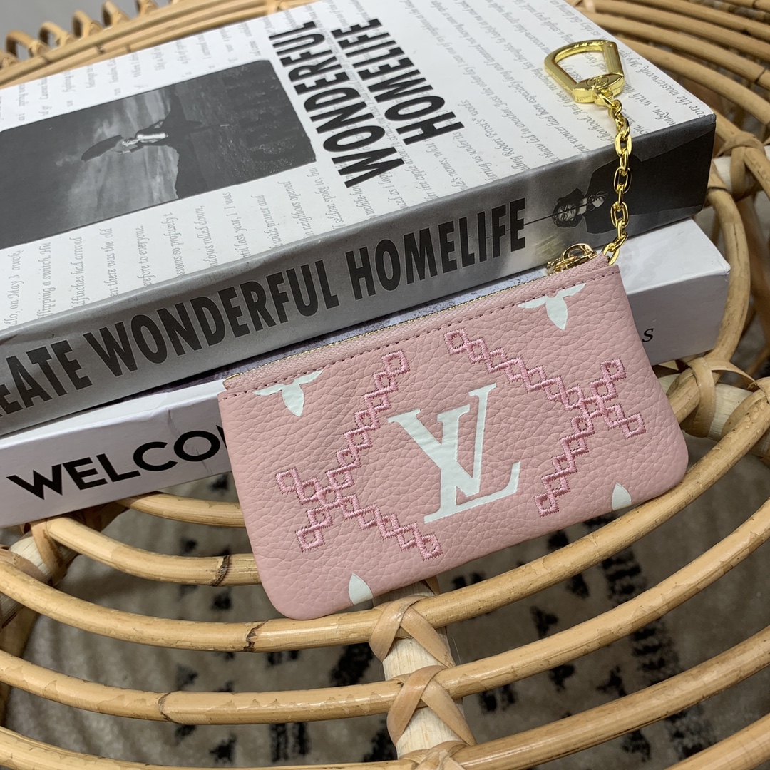 Bagsaaa L0vis Vvtt0n Key Pouch Monogram Empreinte Pink - M81234 - 12 x 7 x 1.5 cm