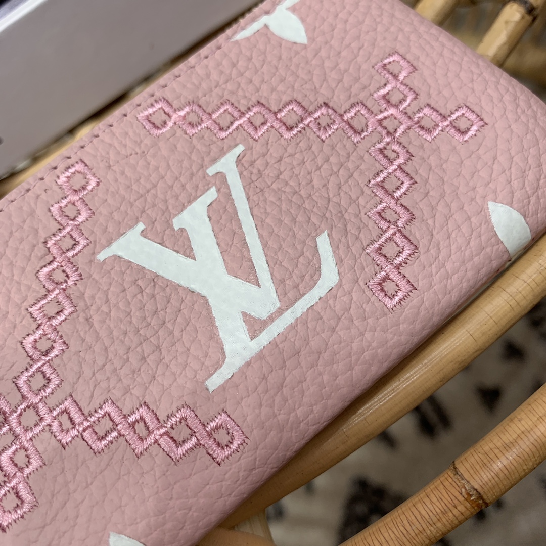 Bagsaaa L0vis Vvtt0n Key Pouch Monogram Empreinte Pink - M81234 - 12 x 7 x 1.5 cm