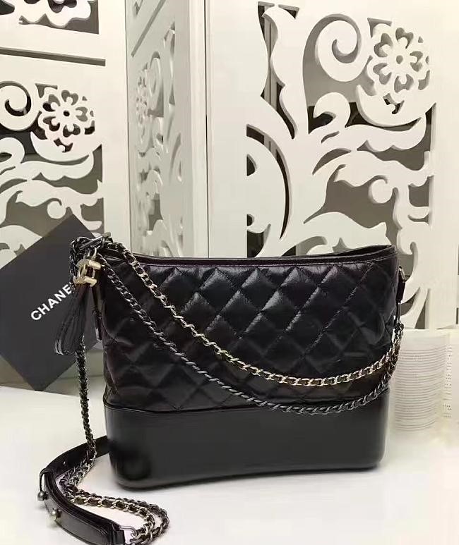 Bagsaaa Ch**el Black CC Gabrielle Medium Bag - 28×21×9 cm