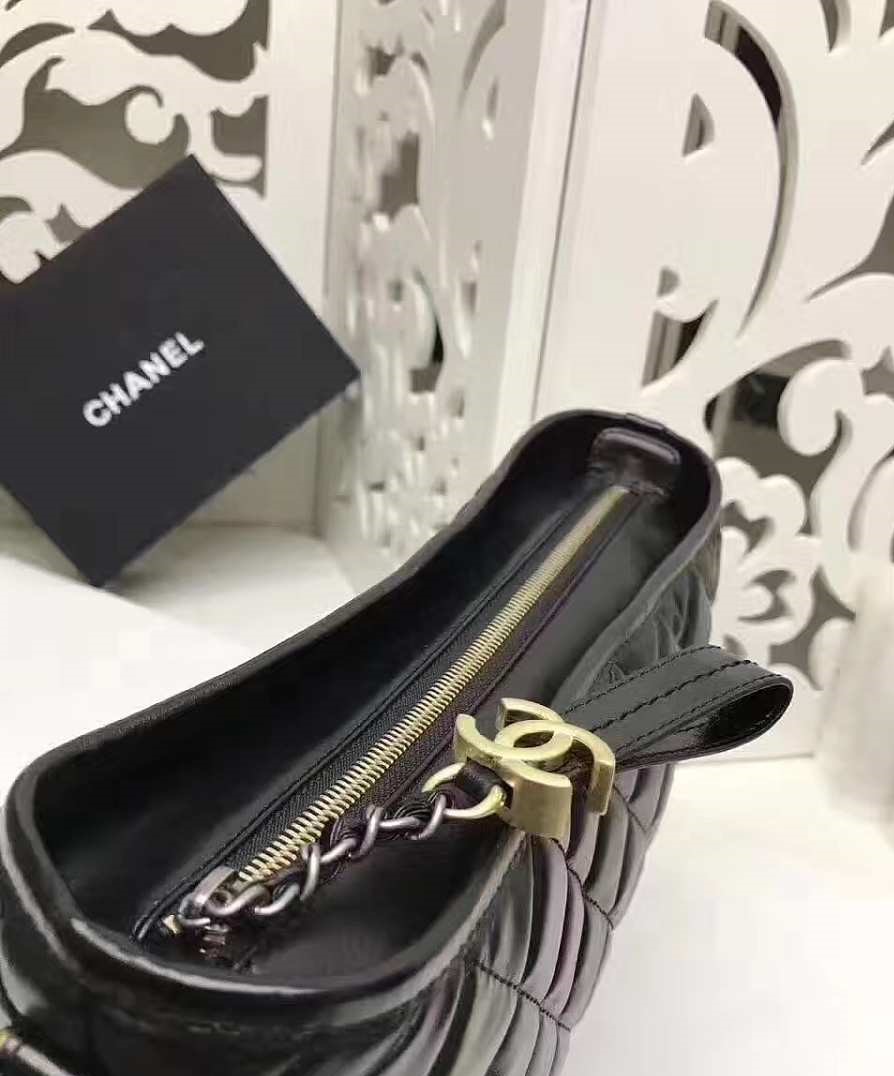 Bagsaaa Ch**el Black CC Gabrielle Medium Bag - 28×21×9 cm
