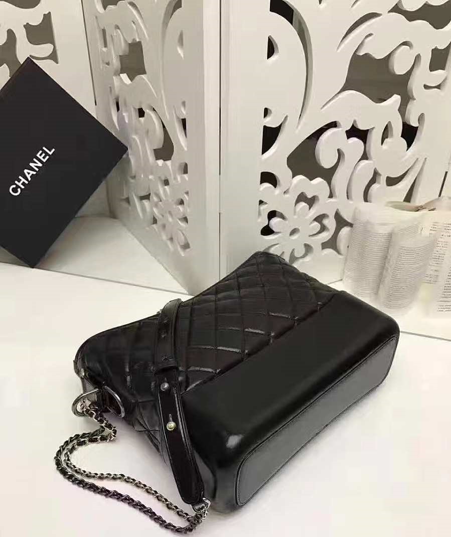 Bagsaaa Ch**el Black CC Gabrielle Medium Bag - 28×21×9 cm