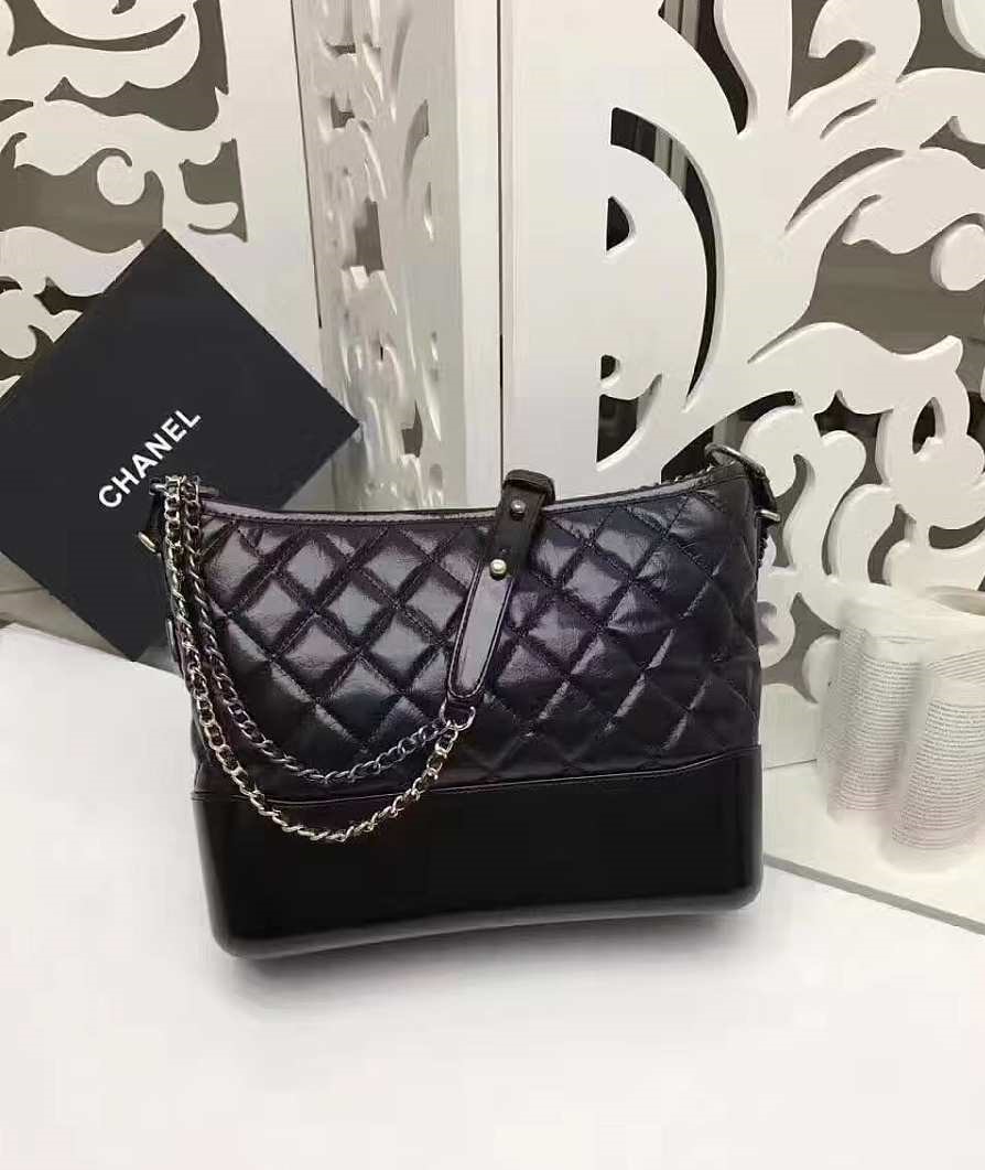 Bagsaaa Ch**el Black CC Gabrielle Medium Bag - 28×21×9 cm