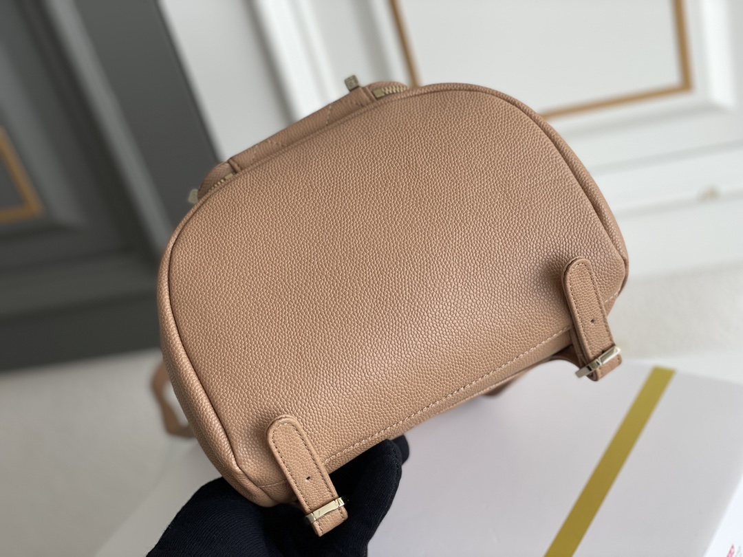 Bagsaaa Ch**el 22B Affinity Backpack Brown - 18×18×11cm