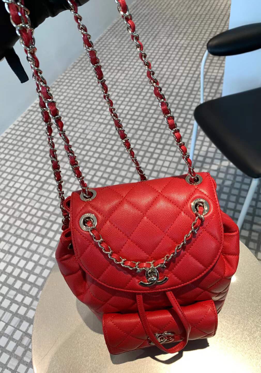 Bagsaaa Ch**el AS1371 Duma Backpack Red -21.5 x 24 x 12 cm