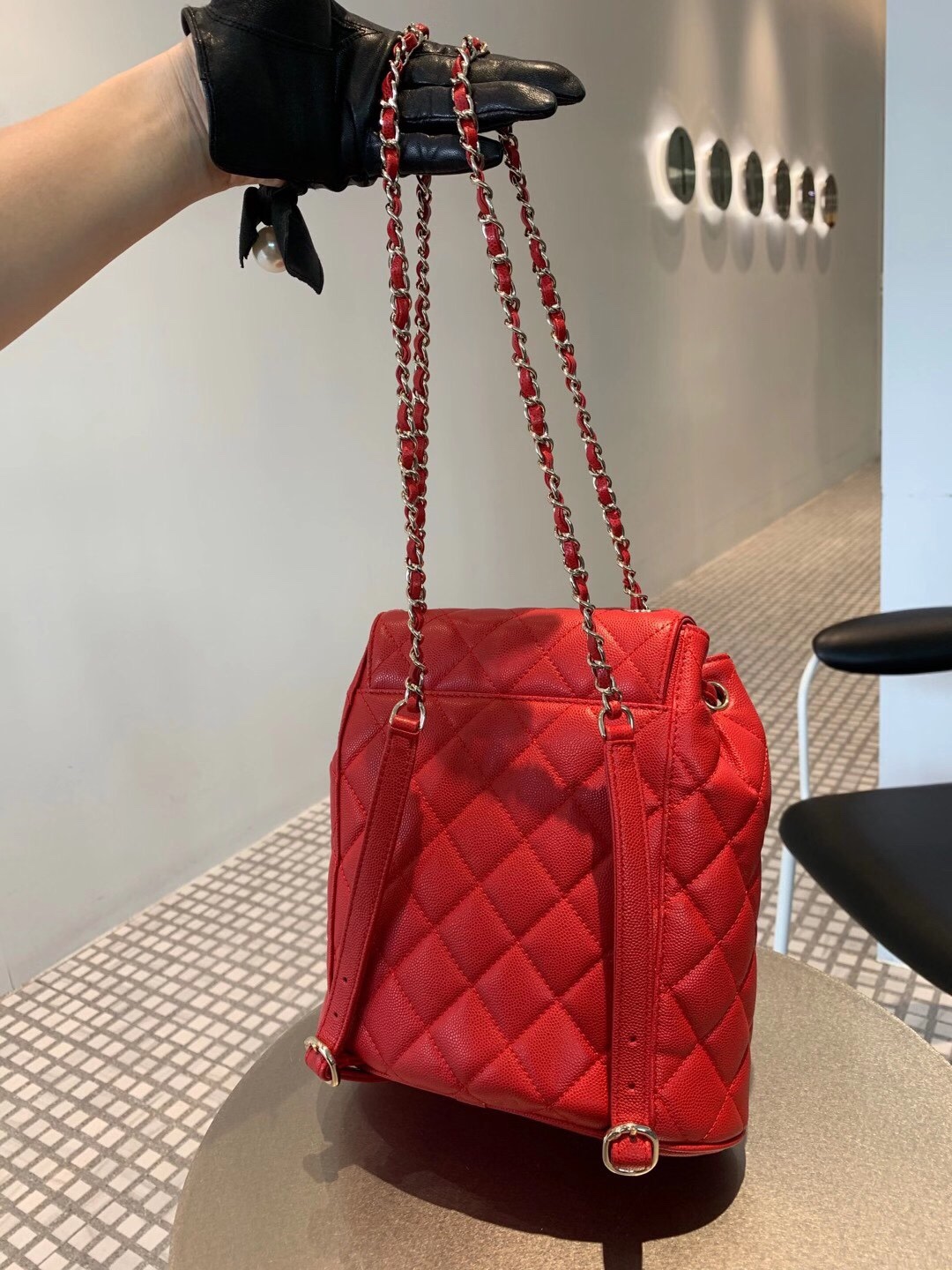 Bagsaaa Ch**el AS1371 Duma Backpack Red -21.5 x 24 x 12 cm