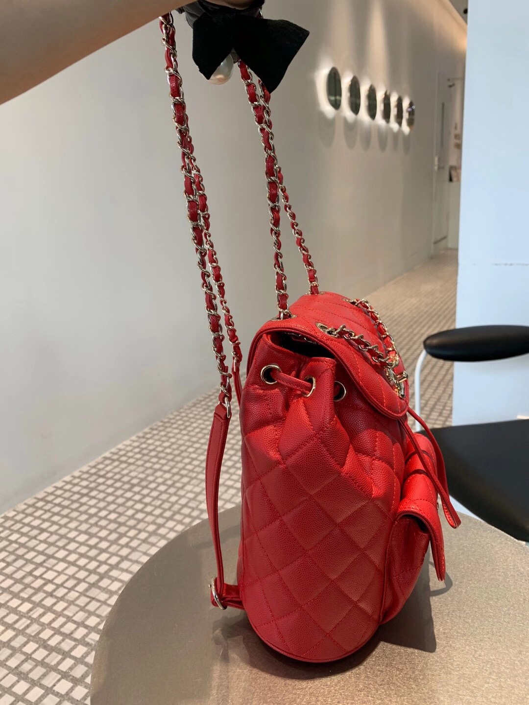 Bagsaaa Ch**el AS1371 Duma Backpack Red -21.5 x 24 x 12 cm