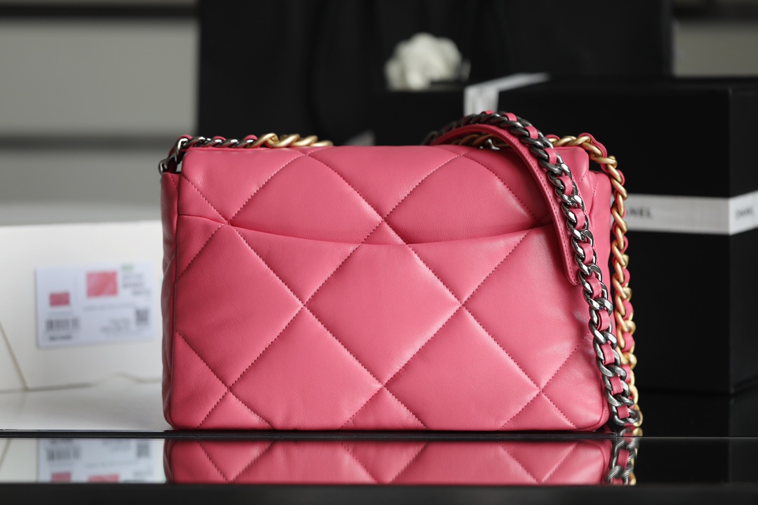 Bagsaaa Ch**el 19 Flap Bag Medium Pink - 30cm