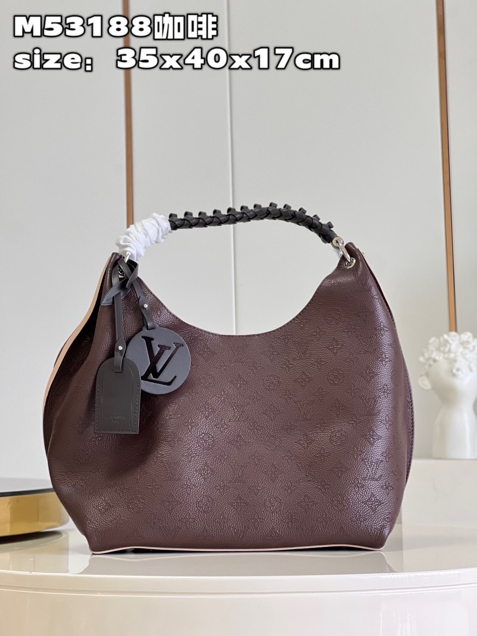 Bagsaaa L0vis Vvtt0n Carmel Mahina perforated calf leather Chocolate Brown - 40x35x17cm