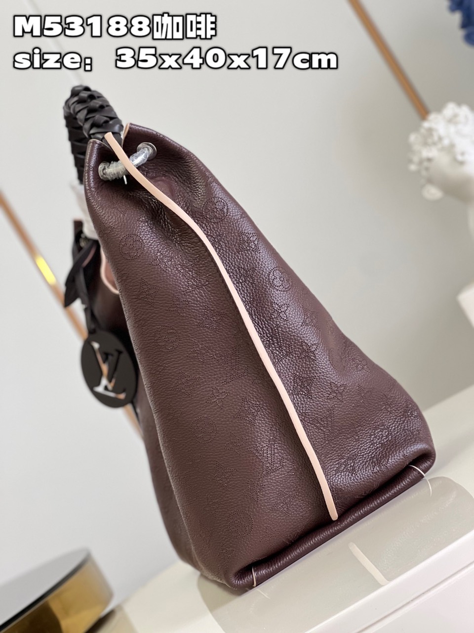 Bagsaaa L0vis Vvtt0n Carmel Mahina perforated calf leather Chocolate Brown - 40x35x17cm