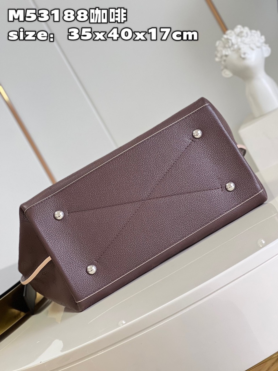 Bagsaaa L0vis Vvtt0n Carmel Mahina perforated calf leather Chocolate Brown - 40x35x17cm