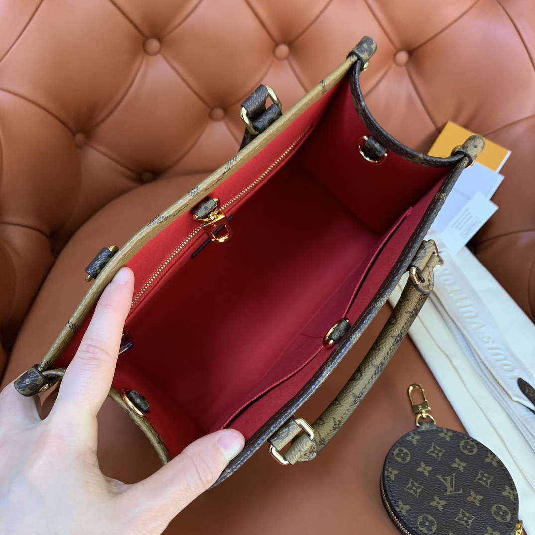 Bagsaaa L0vis Vvtt0n Onthego PM Monogram Reverse coated canvas - M46373 - 25 x 19 x 11.5 cm