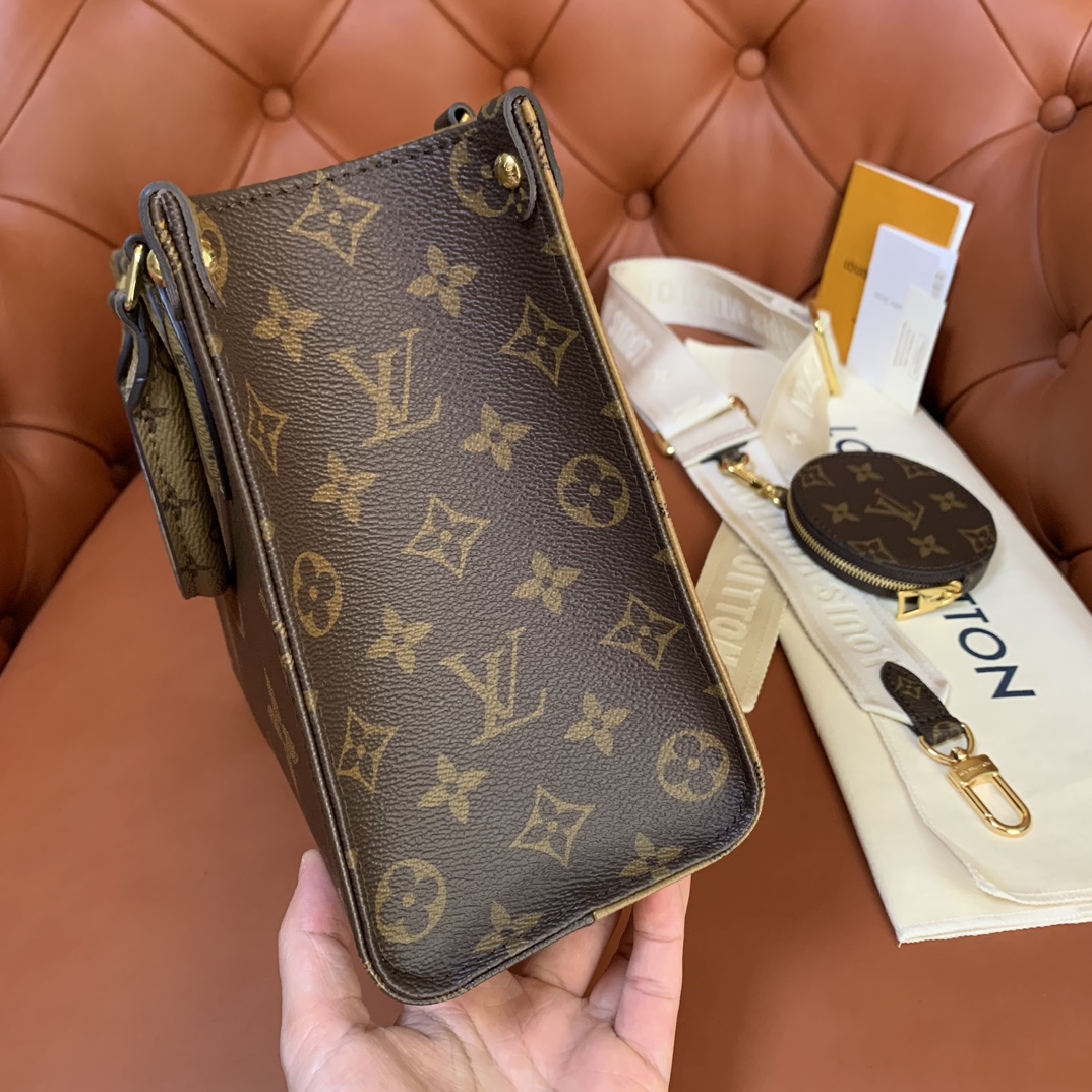Bagsaaa L0vis Vvtt0n Onthego PM Monogram Reverse coated canvas - M46373 - 25 x 19 x 11.5 cm
