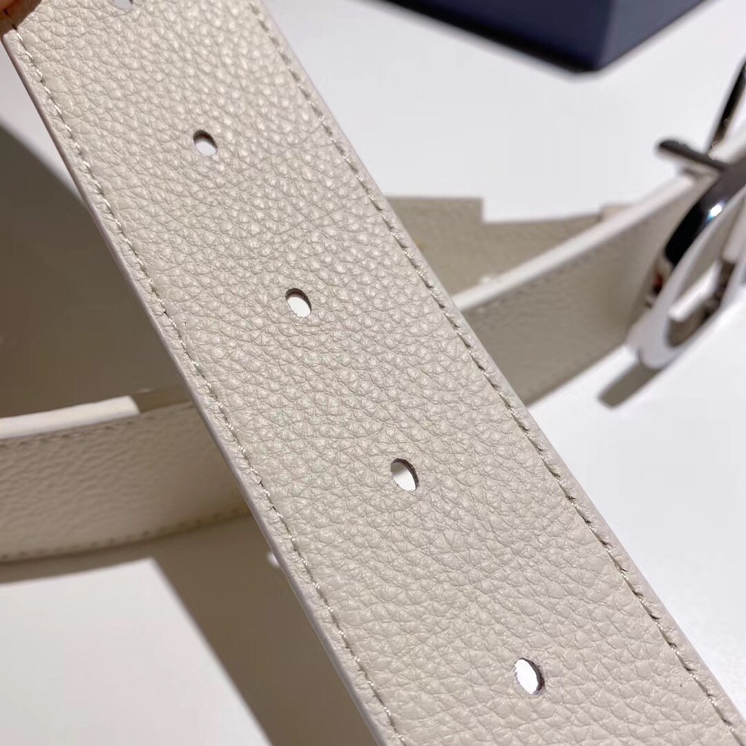 Bagsaaa D10r Reversible CD belt in white - 35mm