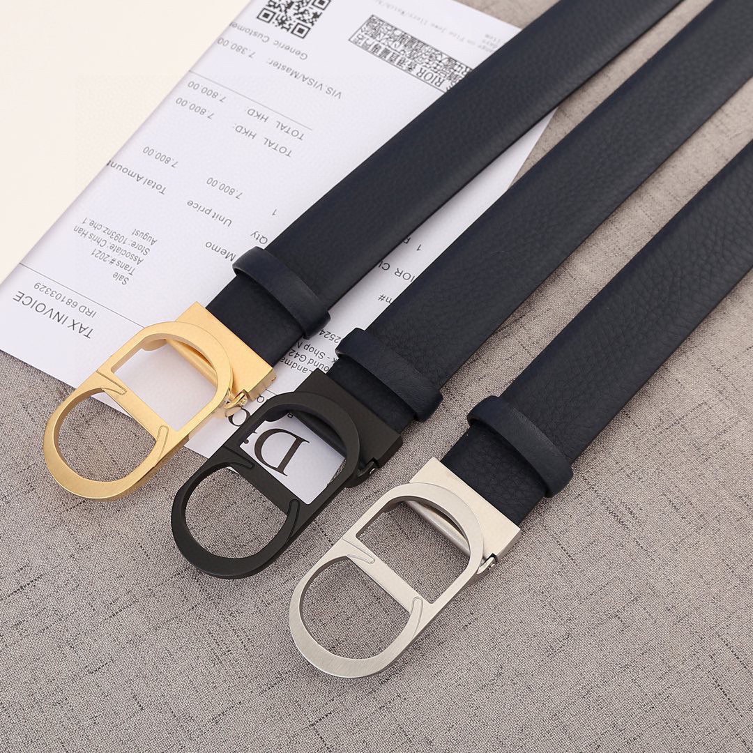 Bagsaaa D10r Belt Smooth Calfskin 3.5cm