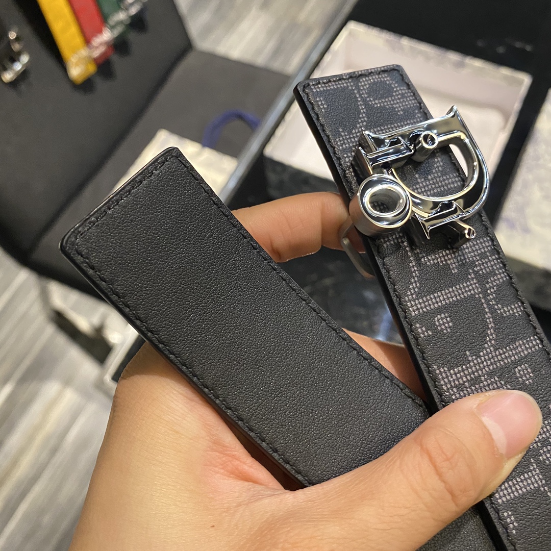 Bagsaaa D10r OBLIQUE REVERSIBLE BELT in black 34mm