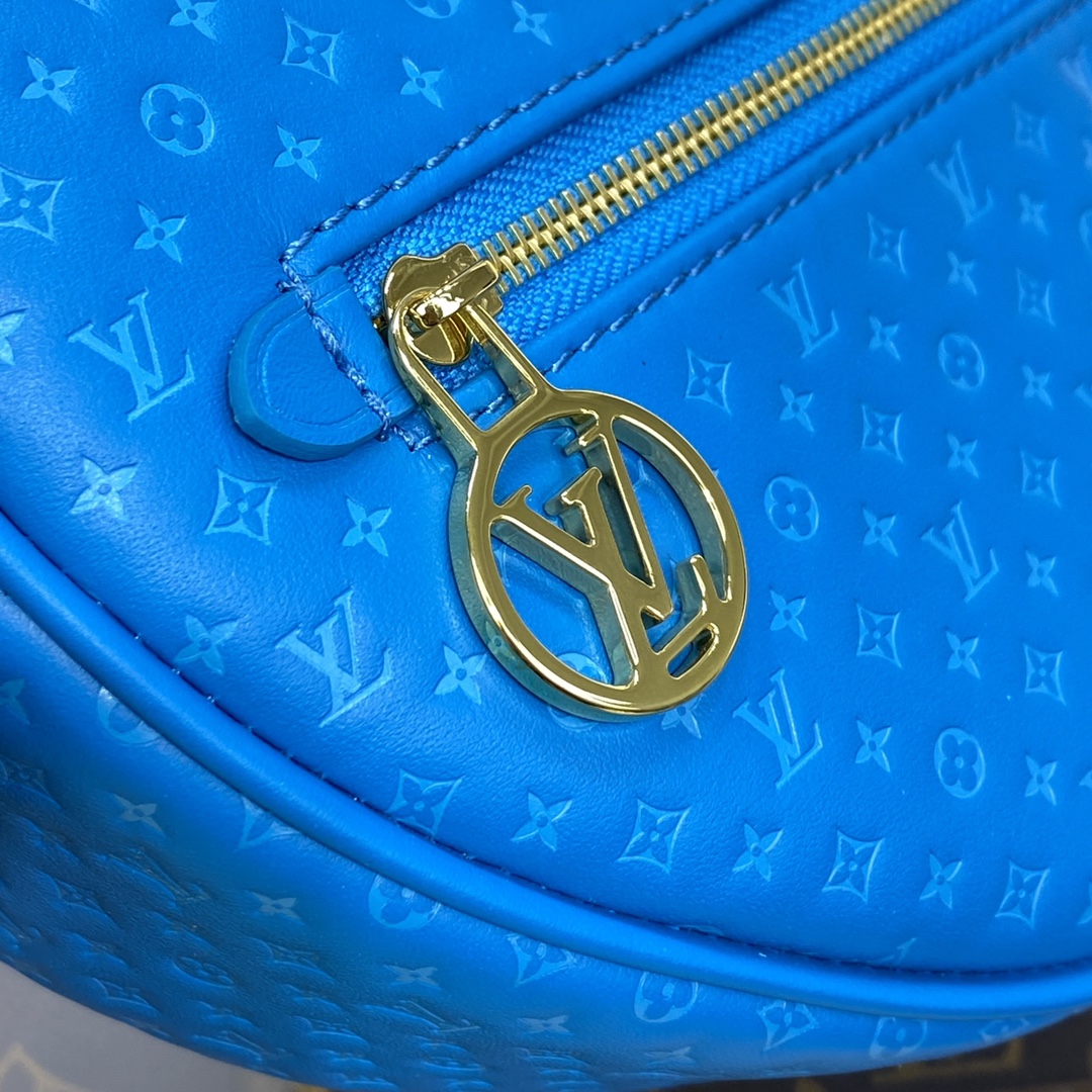 Bagsaaa L0vis Vvtt0n Loop H27 Calfskin Blue - 23 x 13 x 6 cm