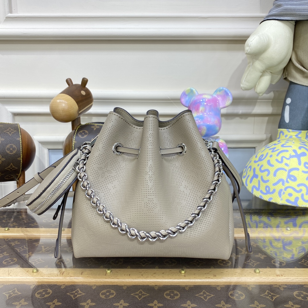 Bagsaaa L0vis Vvtt0n Bella Mahina Gray Gris Souris - 19 x 22 x 14 cm