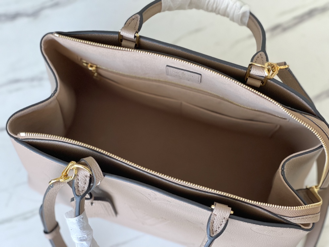 Bagsaaa L0vis Vvtt0n Petit Palais Tourterelle beige Monogram Empreinte embossed cowhide - 34×24×15cm