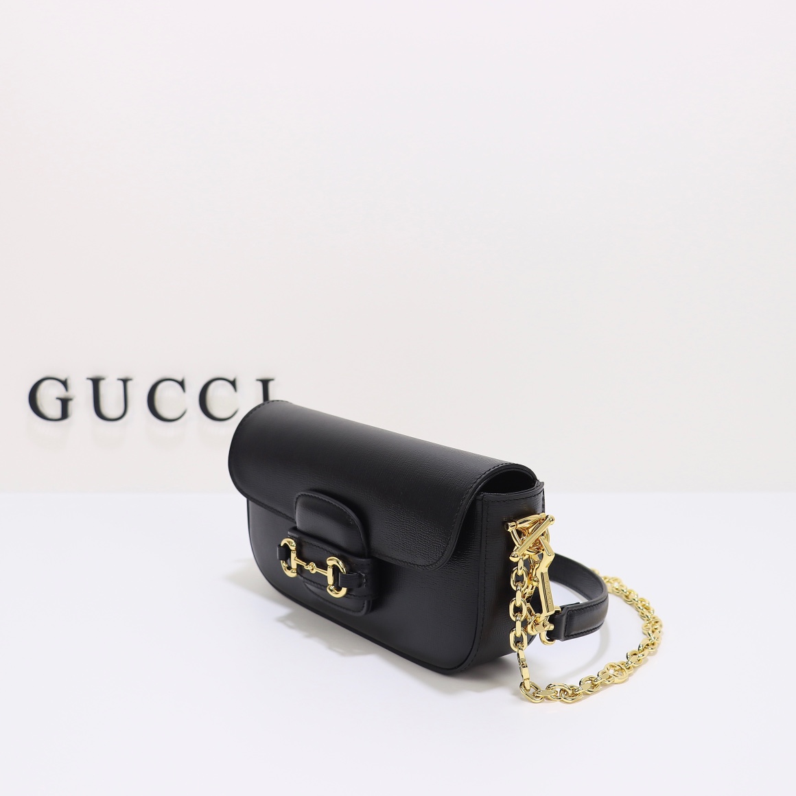 Bagsaaa Gvc*1 Horsebit 1955 Shoulder bag in black - W24cm x H13cm x D5.5cm