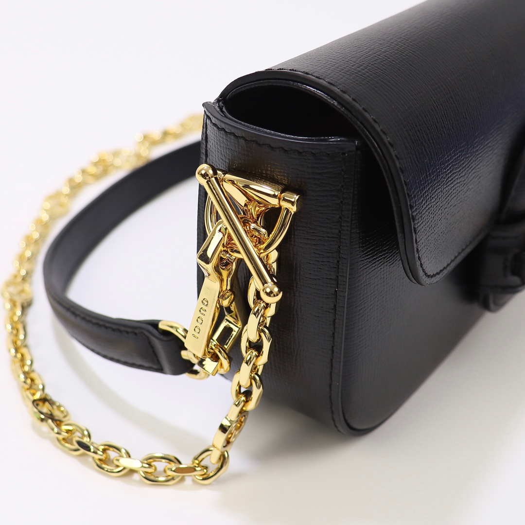 Bagsaaa Gvc*1 Horsebit 1955 Shoulder bag in black - W24cm x H13cm x D5.5cm
